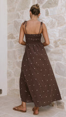 Tammy Maxi Dress - Chocolate Polka