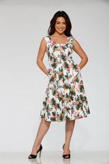 White Hawaiian Swing Dress