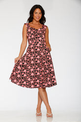 Heart Angel Swing Dress in Black