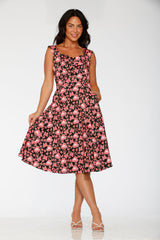 Heart Angel Swing Dress in Black