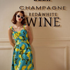 Lemon Print Swing Dress