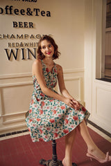 Pink Floral Swing Dress