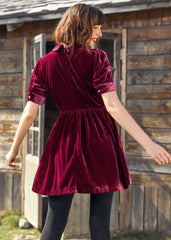 Such A Stunner Velvet Shirt Dress (Final Sale)