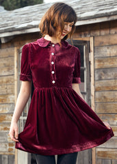 Such A Stunner Velvet Shirt Dress (Final Sale)