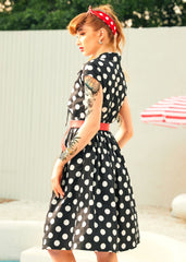 A Cult Classic Cap Sleeve Belted Dress