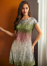 Shimmer Shift Dress