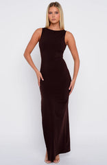 Don't Want To Be Apart Maxi Dress Dark Chocolate