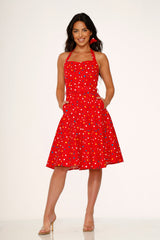 Red Candy Halter Swing Dress