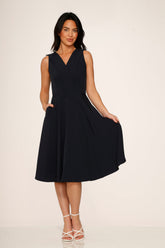 Navy Blue Swing Dress