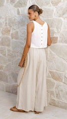Persephone Crop Top - White