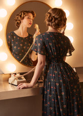 Sound of the Music Cape Sleeve Dress