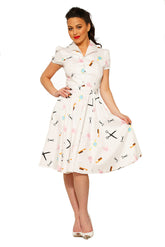 White Beauty Salon Dress