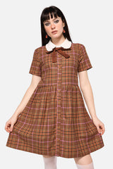 Rustic Check Collar Dress