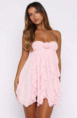 Coral Sands Strapless Mini Dress Pink