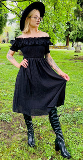 Hilda - Dark Plaid Cottage Dress