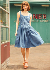 Meet Me on Main Street Chambray Dress