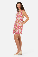 Janie 60'S Button Mini Dress