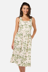 Seaside Toile Midi Dress