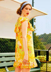 That Tropical 'Frilling' Mesh Mini Dress (Final Sale)
