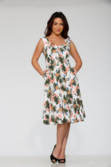 White Hawaiian Swing Dress
