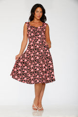 Heart Angel Swing Dress in Black