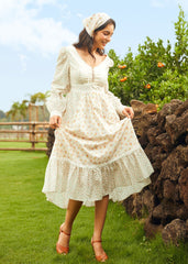 GUNNE SAX for ModCloth Rose Lace-Up Dress