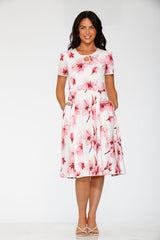 White Orchid Bloom Swing Dress