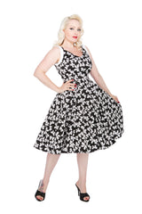 Black & White Bow Swing Dress