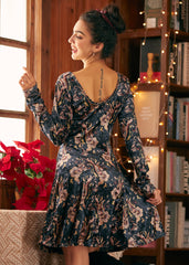 Retro Radiance Fit & Flare Dress