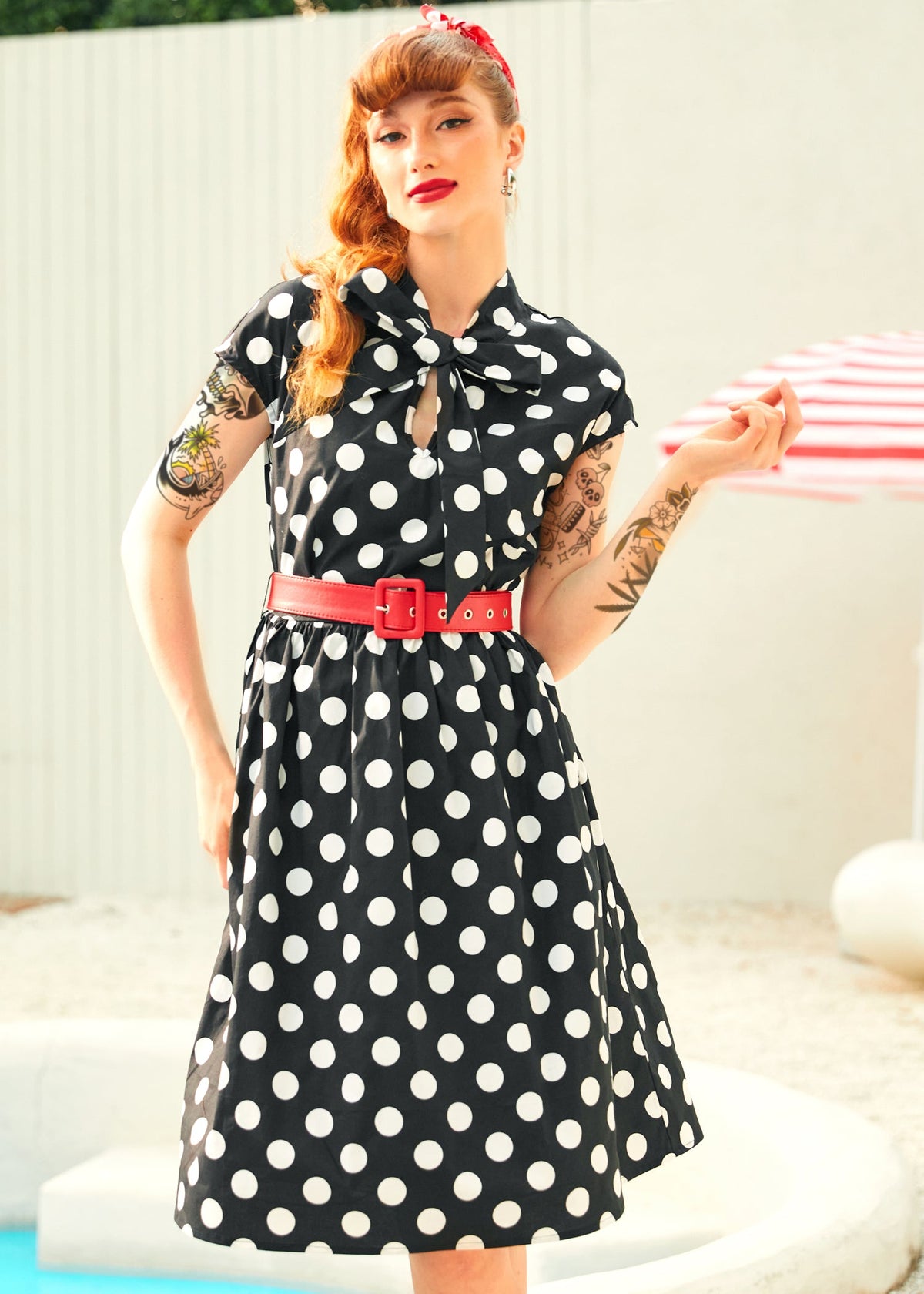 A Cult Classic Cap Sleeve Belted Dress