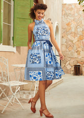 The Swing Into Style Halter Dress