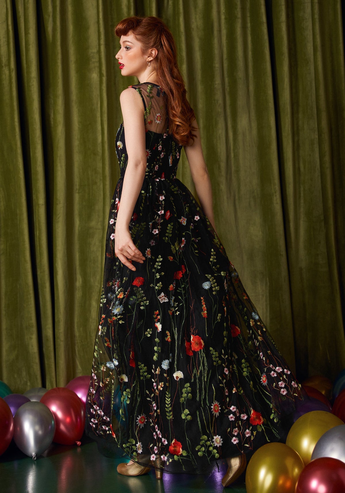 Mystique Mirage Fit & Flare Maxi Dress