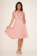 Pink Stripe Swing Dress
