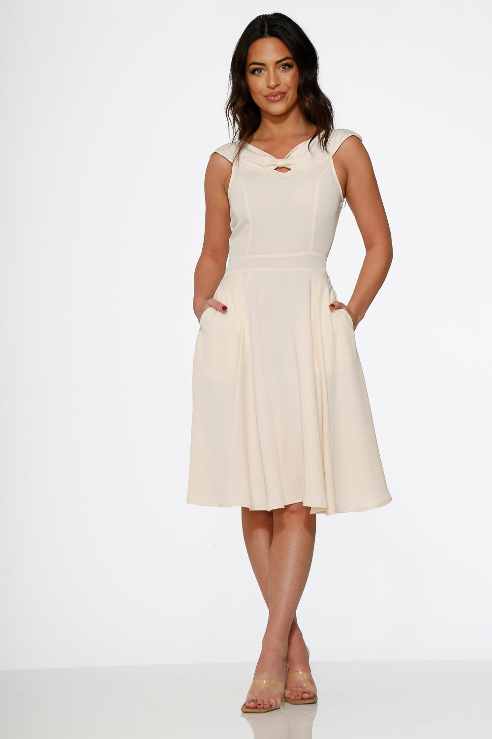 Off White Occasional Swing Dress