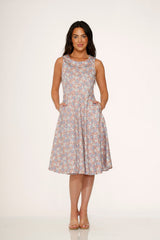 Pink Daisy Floral Swing Dress