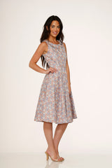 Pink Daisy Floral Swing Dress
