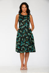 Dark and Mystical Butterfly Swing Dress
