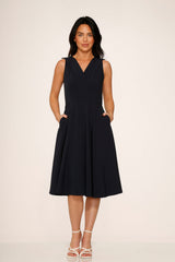 Navy Blue Swing Dress