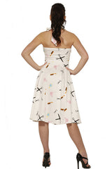 White Beauty Salon Halter Dress