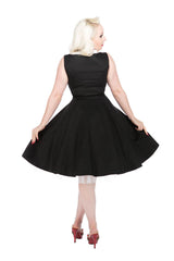 Black & White Queen Neck Swing Dress