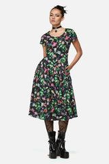 See No Evil Print Midi Dress