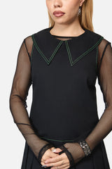 Wired Collar Sleeveless Dress