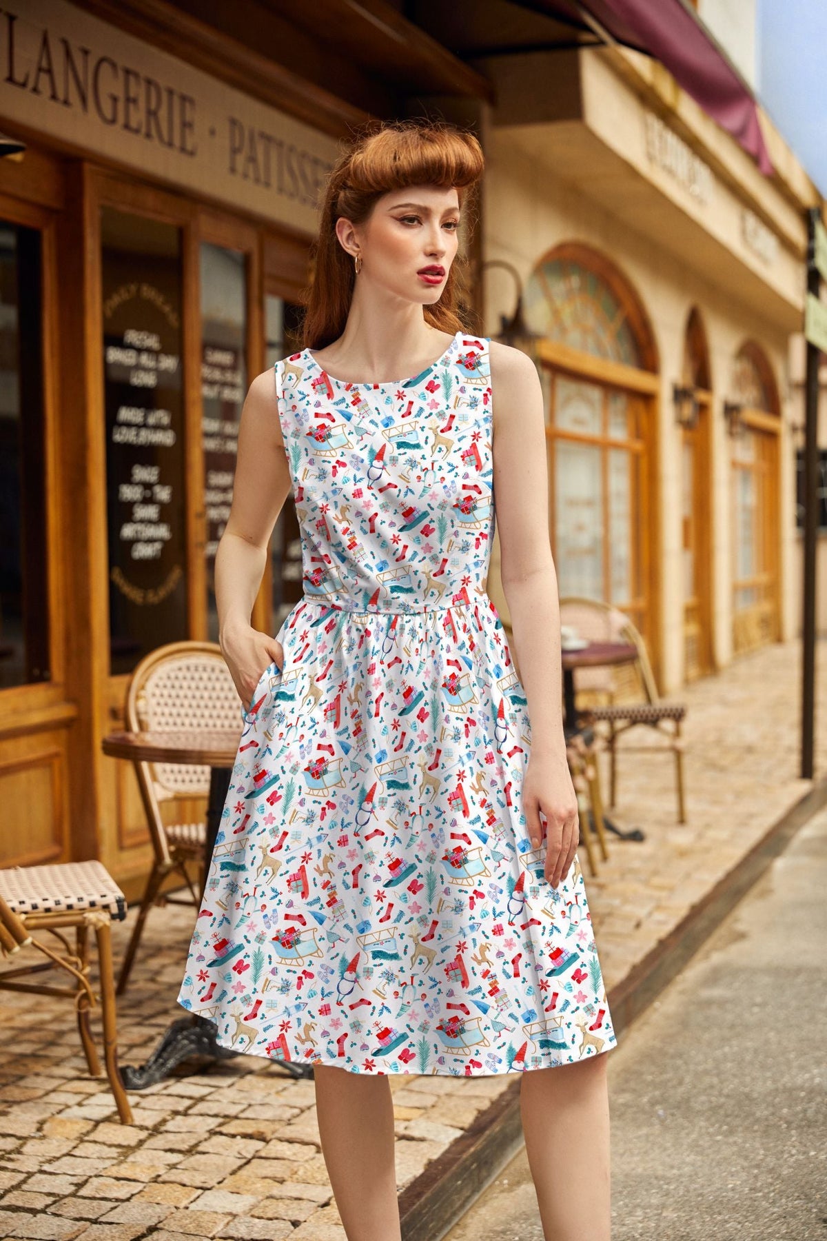 Winter Cheer Vintage Dress