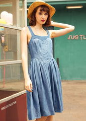 Meet Me on Main Street Chambray Dress