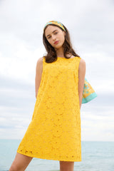 Daisy Broiderie Shift Dress