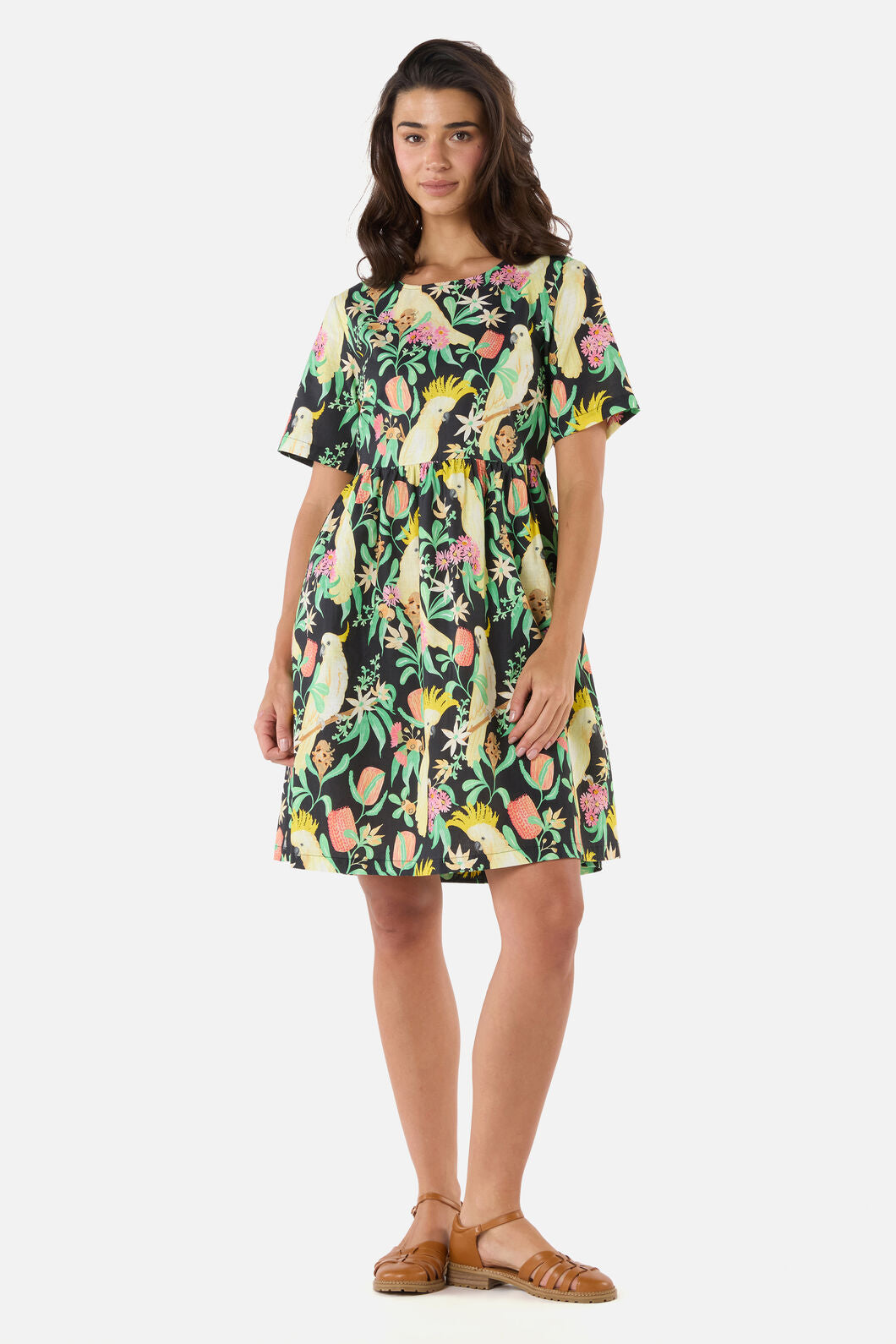 Cockatoo & Flora Smock Dress