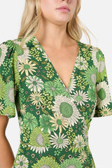 Viva Floral Midi Wrap Dress